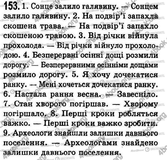 ГДЗ Українська мова 8 клас сторінка 153